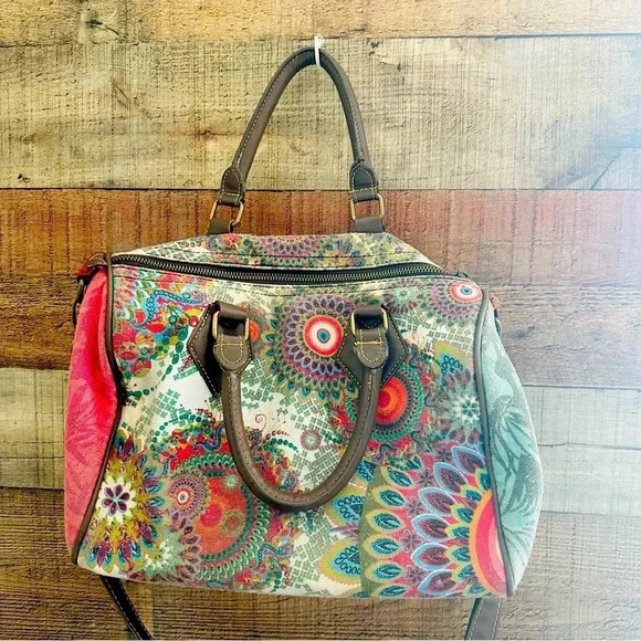 Desigual Rigido Galatic Handbag, Fuxia Rose - Picture 3 of 12